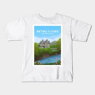Betws Y Coed, Snowdonia North Wales Kids T-Shirt